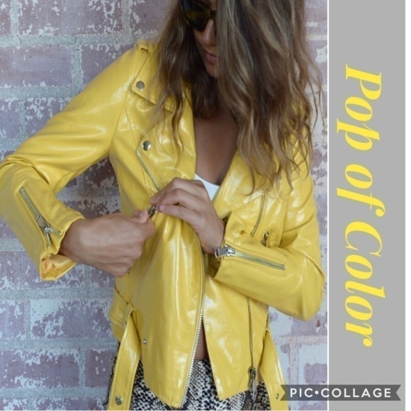HP!!🎉🎉Fall Jacket-Motorcycle-Pop of Color - Picture 1 of 5